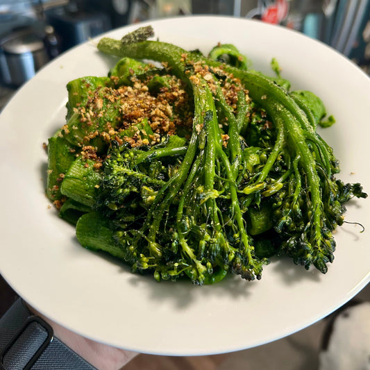 Caroline's Green Pasta with Pistachio Breadcrumbs