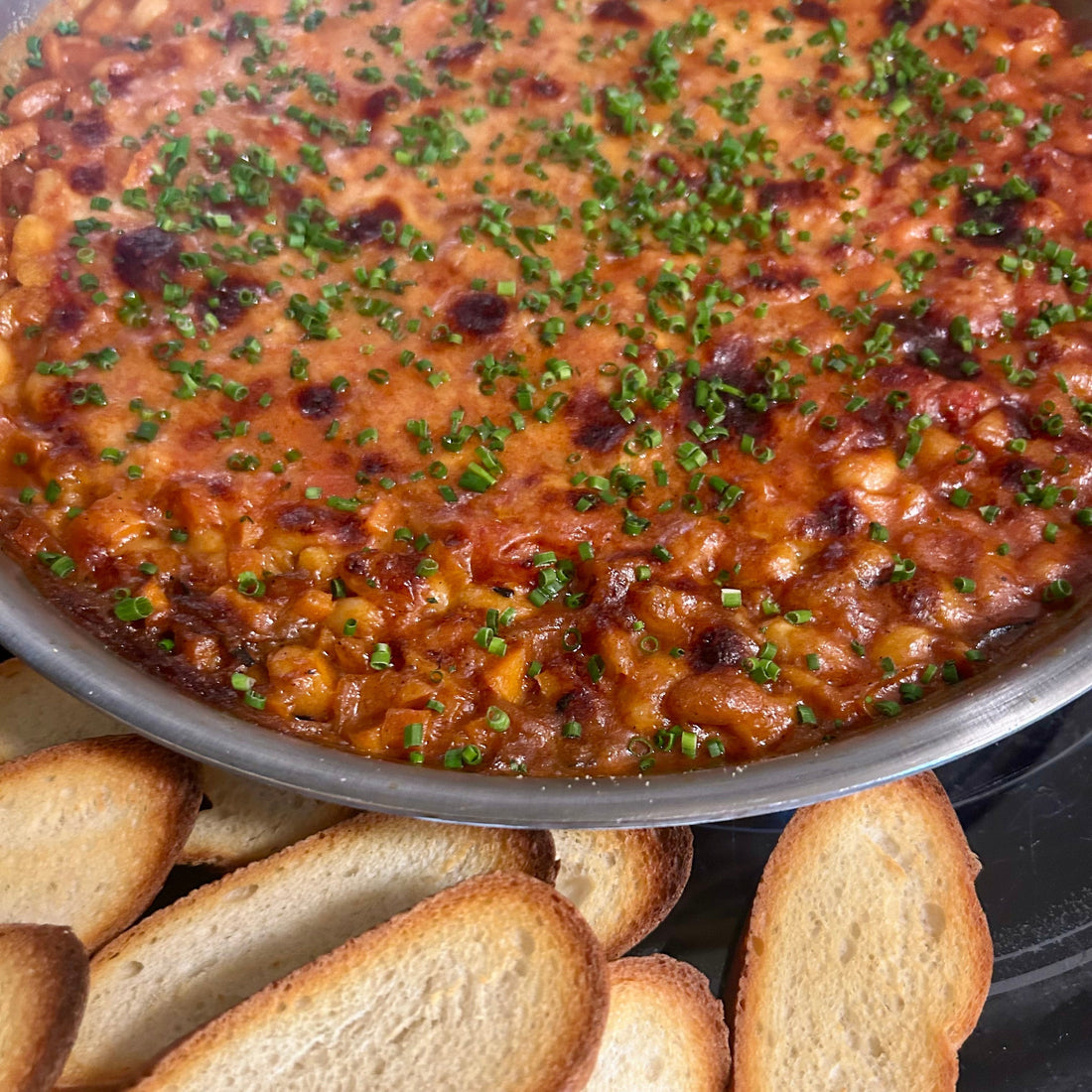 Tomato, Cheese, & Bean Bake